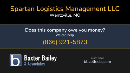 Spartan Logistics Management LLC 1487 E Pearce Blvd Wentzville, MO DOT:943997 MC:405216 1 (636) 445-7277
